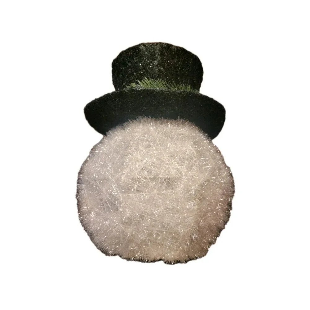 VTG Cracker Barrel Snowman Head Christmas Tree Topper Winter Holiday Cottage